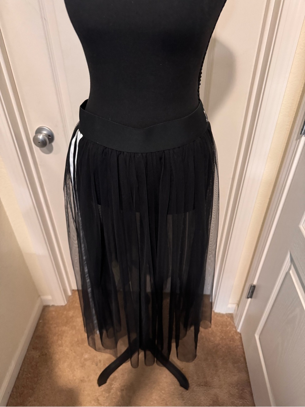Black Sheer Maxi Tulle Skirt